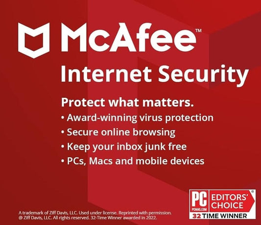 McAfee Internet Security - Instant Download for WIndows and Mac
