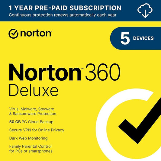 Norton 360 Deluxe - Instant Download for Windows and Mac
