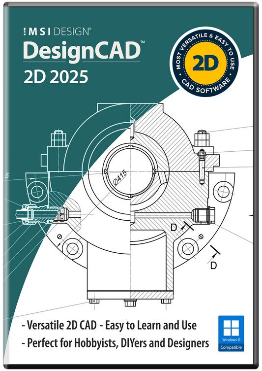 DesignCAD 2D Express 2025 - Instant Download for Windows