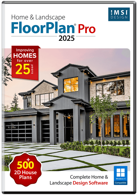 FloorPlan 2025 Home & Landscape Pro - Instant Download for Windows