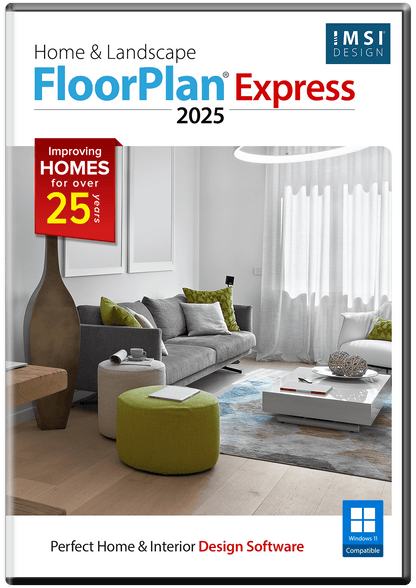 FloorPlan 2025 Home & Landscape Express - Instant Download for Windows