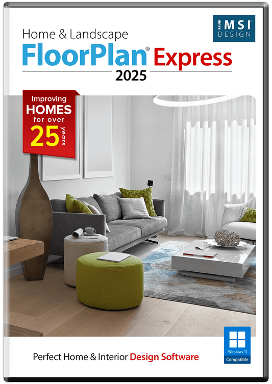 FloorPlan 2025 Home & Landscape Express - Instant Download for Windows