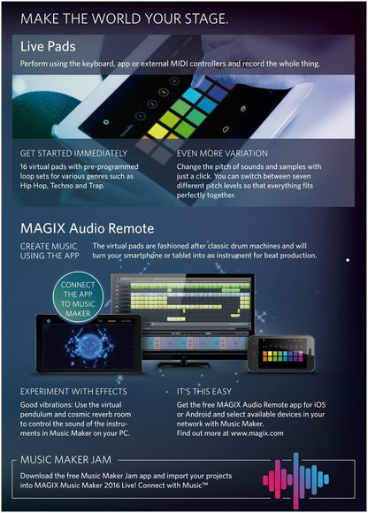 Magix Music Maker 2016 Live - Instant Download for Windows