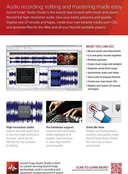 Magix Sound Forge Audio Studio 10 - Instant Download for Windows